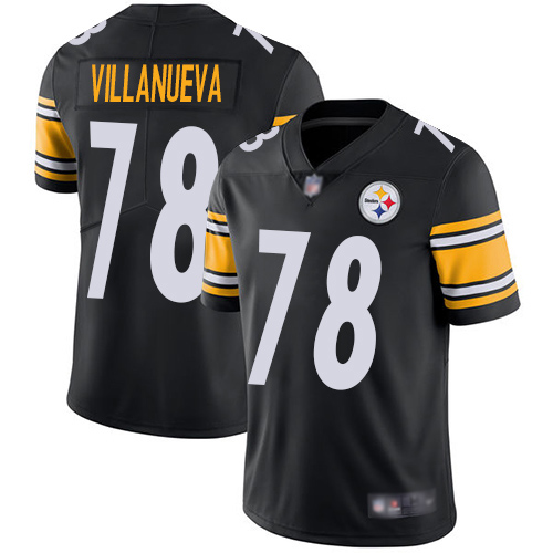 Men Pittsburgh Steelers Football #78 Limited Black Alejandro Villanueva Home Vapor Untouchable Nike NFL Jersey
